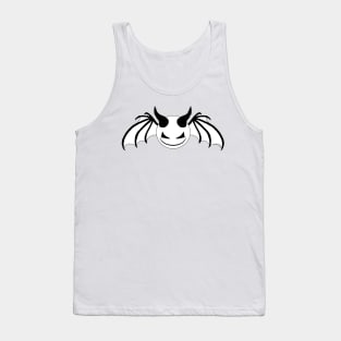 SinnerG Smile Noir - Black on White Tank Top